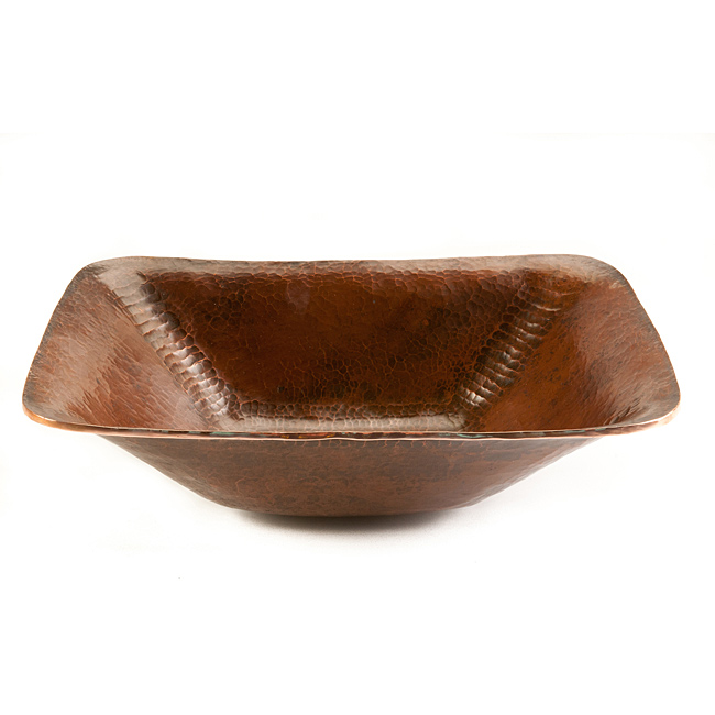 Premier Copper Products Rectangle Hand-forged Old World Copper Vessel Sink