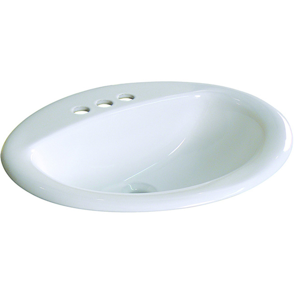 Fine Fixtures Ceramic 20.5-inch Drop-in Self Rimming Bathroom Sink - Ceramic Drop-In Sink
