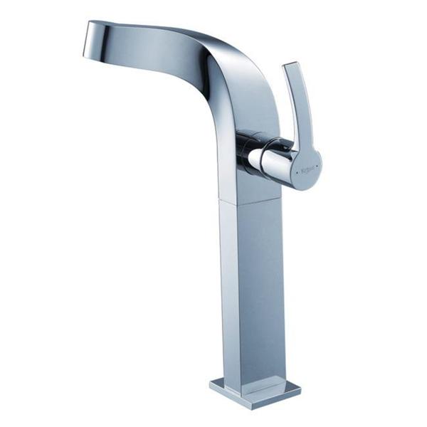 KRAUS Typhon Single Hole Single-Handle Vessel Bathroom Faucet in Chrome - chrome