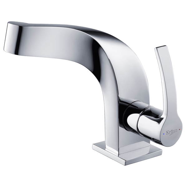 KRAUS Typhon Single Hole Single-Handle Bathroom Faucet in Chrome - chrome