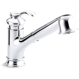 Kohler K-12177-CP Polished Chrome Fairfax Single-Control Pullout Kitchen Sink Faucet