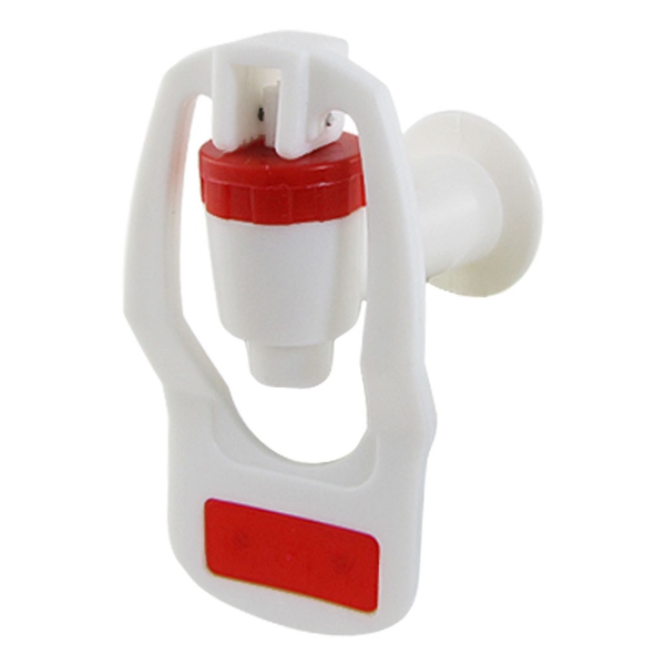 Unique Bargains Handle Push White Red Plastic Tap Faucet for Water Dispenser Hehob