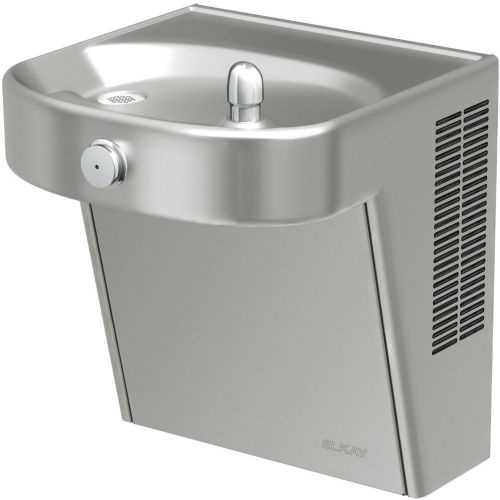 Elkay VRCHD8S 18-3/16' Wall Mounted Single Drinking Station with Cooler - Vandal Resistant Bubbler and Outdoor Approved