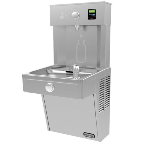Elkay LVRC8WSK EZH2O Wall Mount Drinking Fountain and Bottle Filling Station with Filter and Vandal Resistant Bubbler