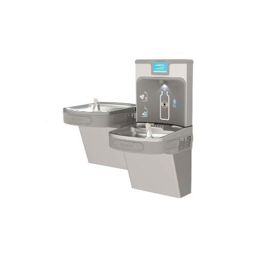 Elkay LZSTL8WSP EZH2O Versatile Bi-Level Drinking Fountain with Water Bottle Filling Station and Digital Display