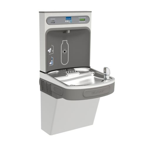 Elkay LZS8WSVRSK EZH2O Wall Mount Drinking Fountain and Bottle Filling Station with Vandal Resistant Bubbler, Glass Filler, and