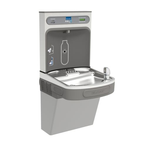 Elkay LZS8WSVRLK EZH2O Wall Mount Drinking Fountain and Bottle Filling Station with Vandal Resistant Bubbler, Filter, and Glass