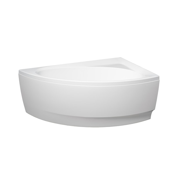 Aquatica Idea Left White Corner Acrylic Bathtub - 59 in. L X 35.75 in. W X 25.25 in. H