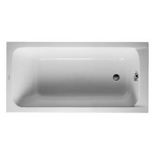Duravit 59.13-inch White Alpin D-code Soaking Bathtub - White Alpin